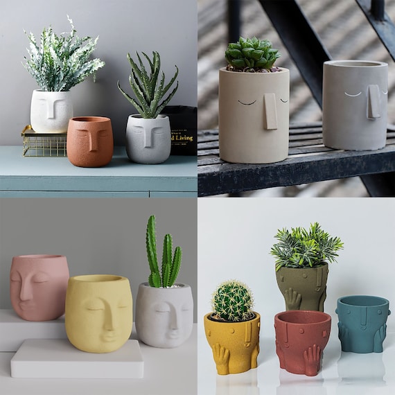 Silicone Flowerpot Mold Nordic Style Creativity Plant Pot - Etsy Denmark