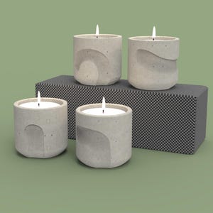 Graffiti Style Silicone Candle Cup Mold: Concrete Candle Jar Maker