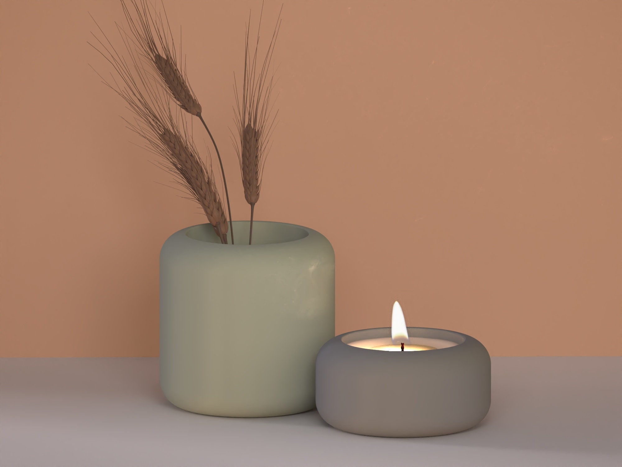 Creative Silicone Candle Vessel Molds Silicone Concrete Etsy