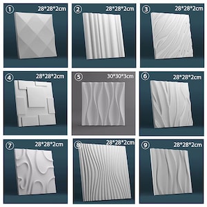 3D Gypsum Plaster Mold For Wall Brick Concrete Wall Tile Mold Custom Silicone Mold Plaster Panel Cement Molds Multi Designs Wall Molds