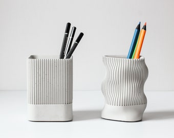 irregular twist Silicone Pen Holder Mold Concrete Container Box Mold desktop storage Concrete Cement Mold