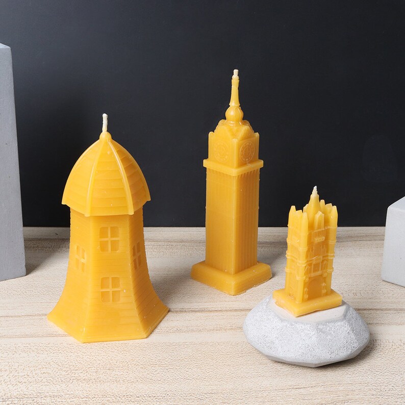 Silicone Candle Molds famous building candle molds Concrete Etsy