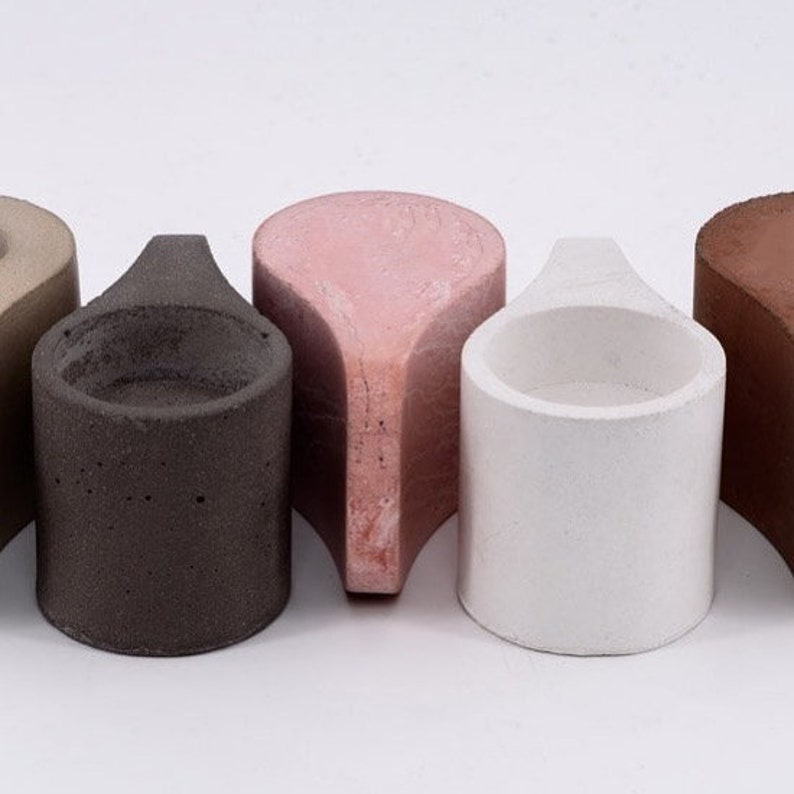 Candle cup silicone mold concrete candle holder molds handmade Etsy