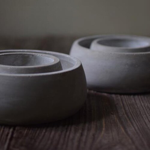 Bowl Design Silicone Planter Molds Concrete Garden Pot Molds Etsy