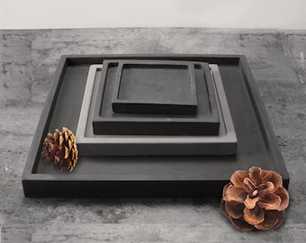 Cement Square concrete tray mold, office cement tray mold,Flower pot tray holder molds ,concrete coaster molds