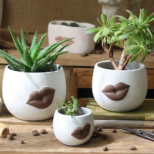 Moule en silicone pour jardinière audacieuse : pot de fleur en béton à faire soi-même, décoration de jardin géométrique