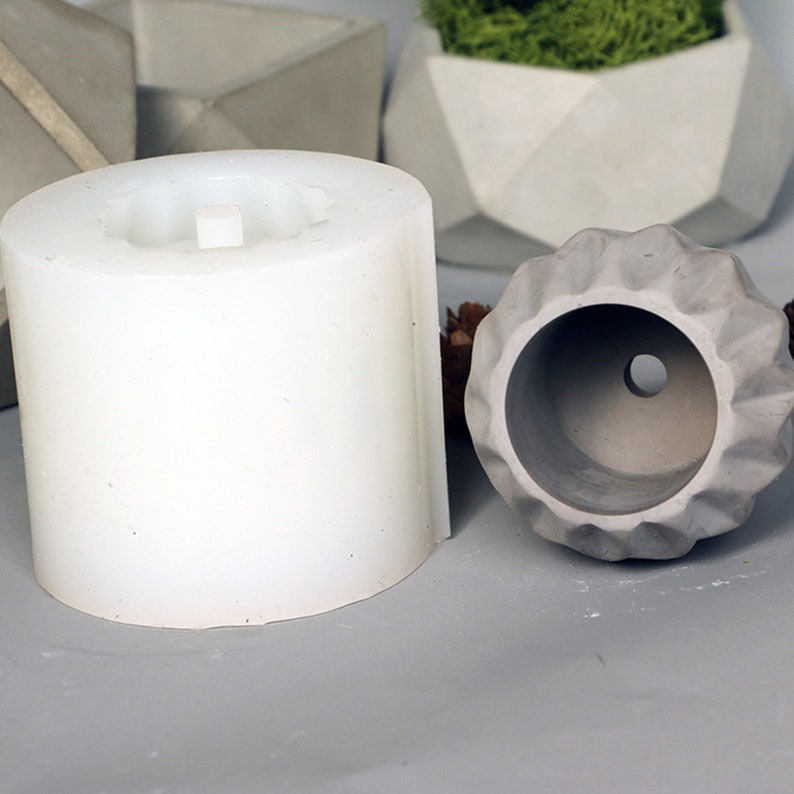 Geometric Flower Pot Mold Concrete Mold Pot Mold Succulent Etsy
