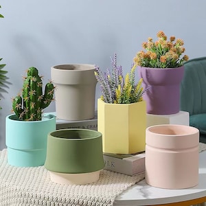 Creative Nordic simple flowerpot concrete mold green planter mold gardening cement flowerpot custom silicone mold concrete mold