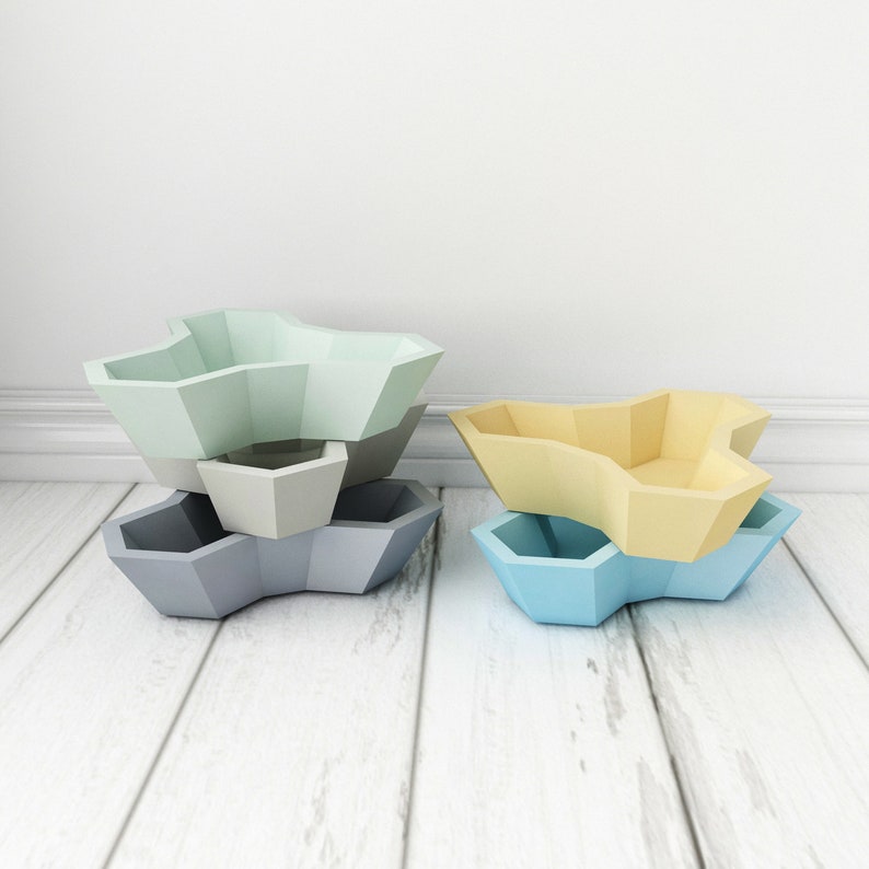 Concrete Planter Molds Garden Pot Molds Stackable Planting Etsy