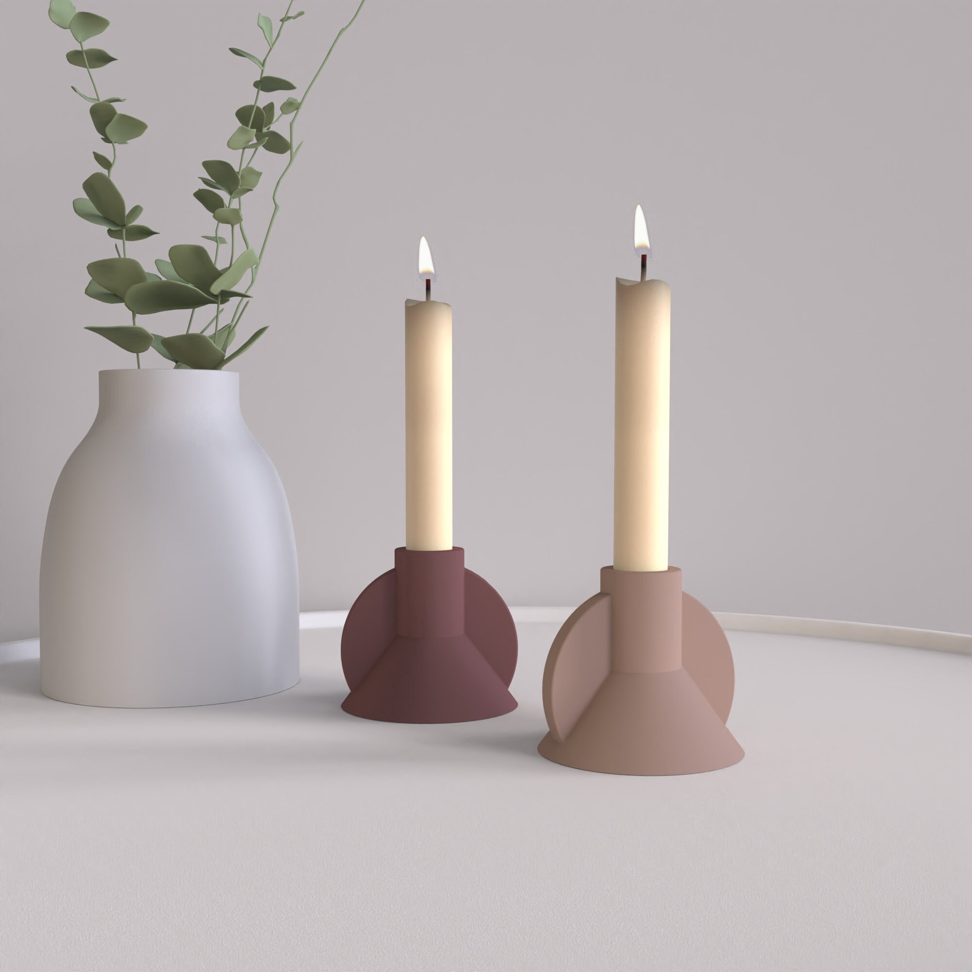 Concrete Candlestick Silicone Mold Aromatherapy Candle Holder Etsy UK