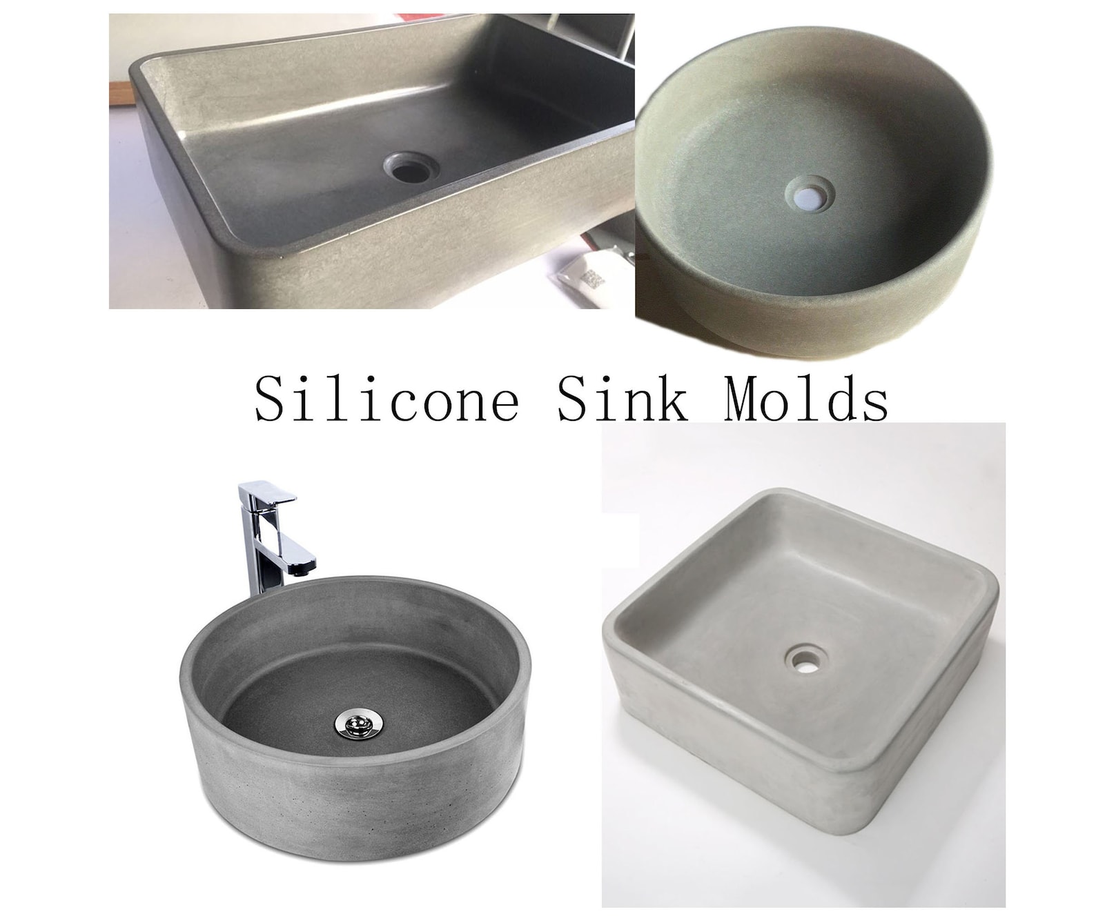 Multi Designs Concrete Sink Molds Silicone Wash Basin Mold Etsy