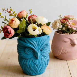 Owl Succulent Planter Silicone Mold Concrete Cement Flower Pot Mold