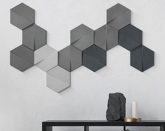 Hexagonal Wall Brick Molds Cement Mold Wall Tile Molds Silicone Panel Custom Silicone Molds for Concrete