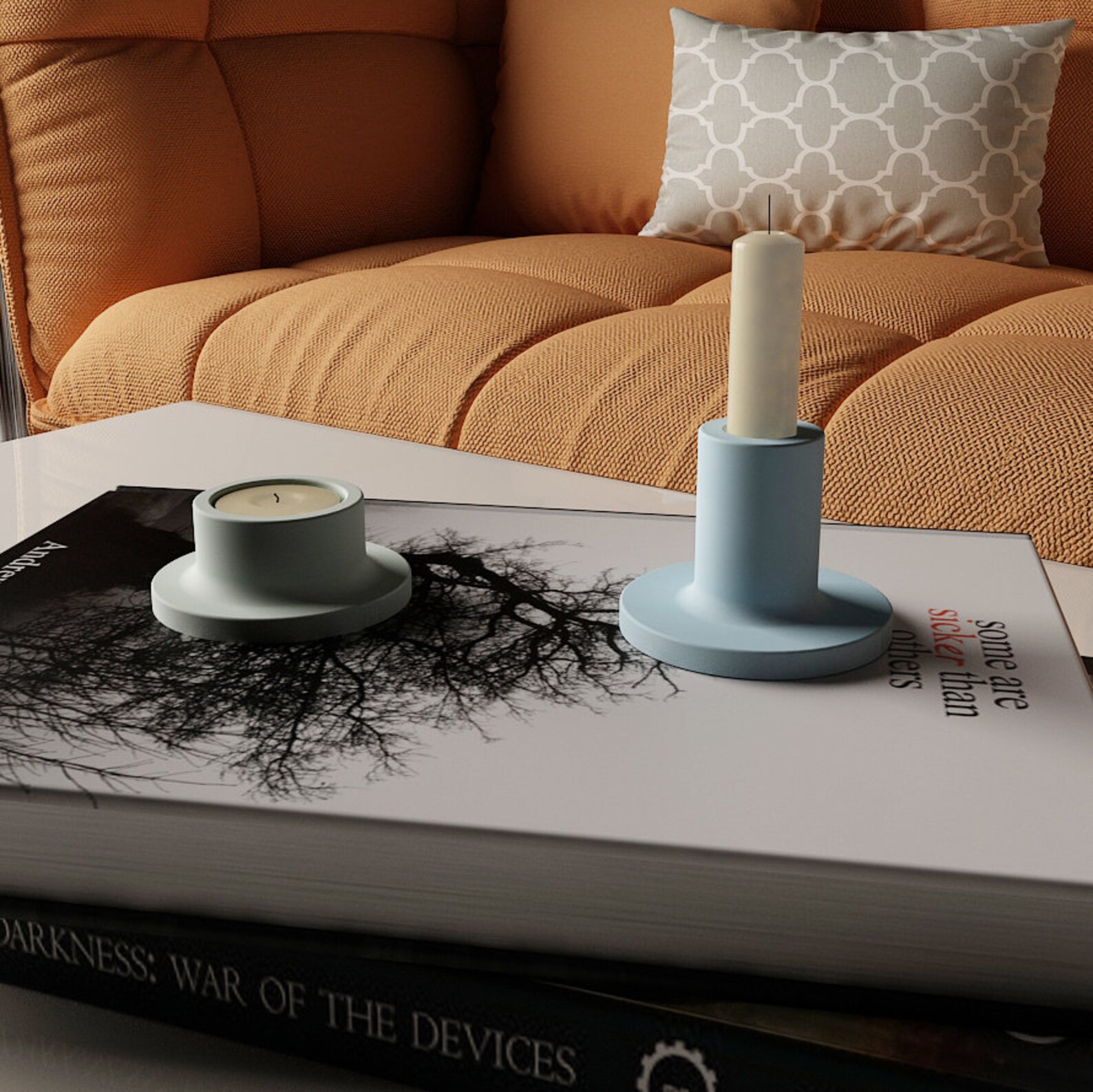 Candlestick Molds Concrete Candle Holder Molds Tealight Holder Etsy