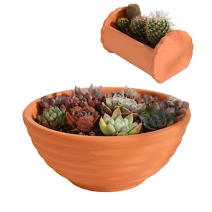 Minimalist Cement Planter Silicone Mold DIY Concrete Flower Pot Mold for Succulents, Reusable Silicone Mold,Home Decor Garden Craft Supplies