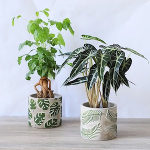 Moule en ciment motif feuilles, moule en silicone pour pot de fleurs, moule en béton pour plantes vertes, moule pour jardinière en gypse, moule en silicone personnalisé