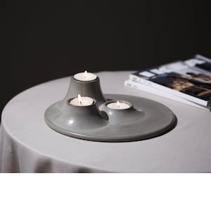 Creative Volcano Concrete Candle Holder Mold for Tealights & Incense | DIY Cement Craft | Desk Decor