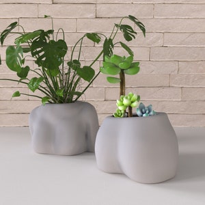 Concrete Abstract Body Flowerpot Silicone Mold Home Furnishing Pen Container Creative Scandinavian style Pot Silicone mold Torse Pot Molds