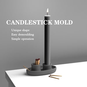 Elliptical double hole candle holder concrete mould desktop candlestick silicone mold concrete mould candle holder decoration