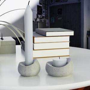 パーソナライズされたキャンドルスティックコンクリート型デスクトップデコレーションキャンドルホルダーシリコン型シンプルなキャンドルスティックセメント型
