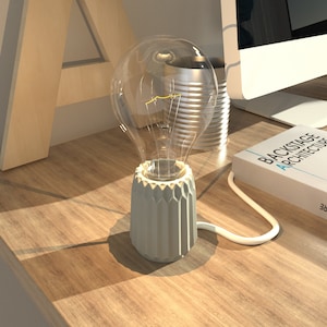 Nordic Cement Table Lamp Holder Silicone Mold: Vertical Stripes