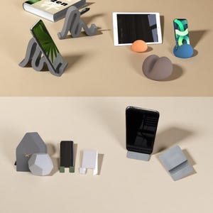 Stampo per mignolo, creativo, a forma di supporto per cellulare, stampo in silicone per cemento, decorazione da scrivania