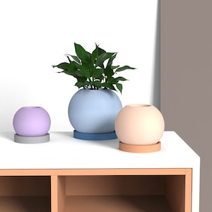 Spherical Cement Planter Mold: DIY Concrete Flowerpot Silicone Mold