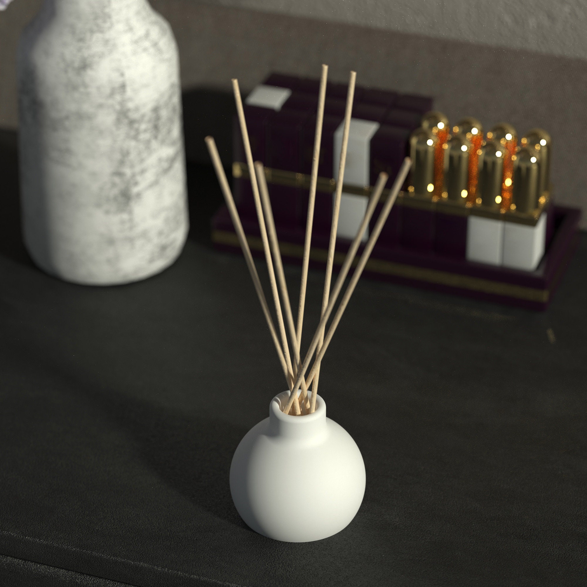Chubby Reed Diffuser Jar Concrete Mold: Aromatherapy Stick Bottle ...