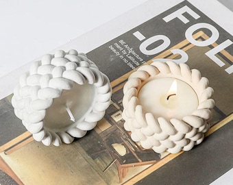Woven Texture Silicone Mold: Candle & Resin Crafts, Concrete Jar