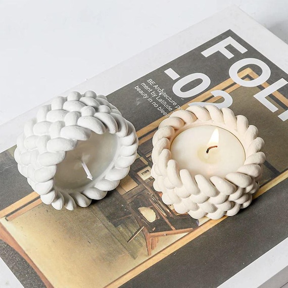 Woven Texture Silicone Mold: Candle & Resin Crafts, Concrete Jar