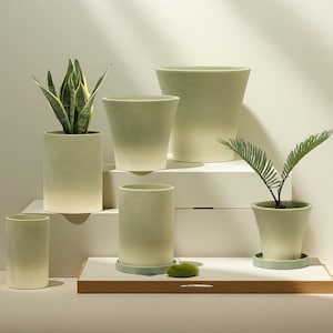 Reusable Silicone Planter Mold - Tall Round Flower Pot Cylinder Planter Mold | Handmade Concrete Cement Mold | Gardening Craft Supplies