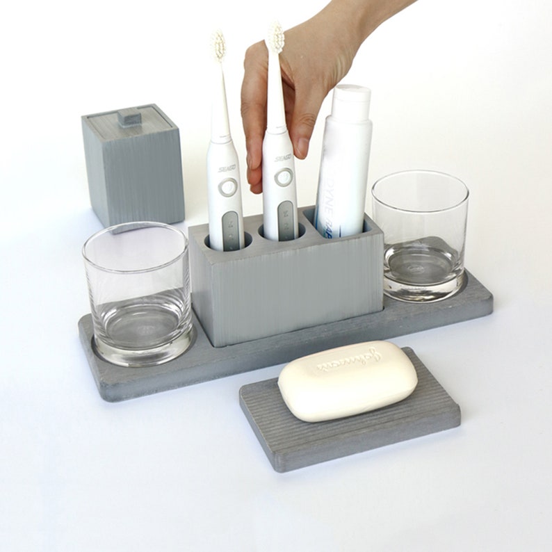 Cement Bathroom Mold Toothbrush Holder Mold Soap Tray Cotton Etsy