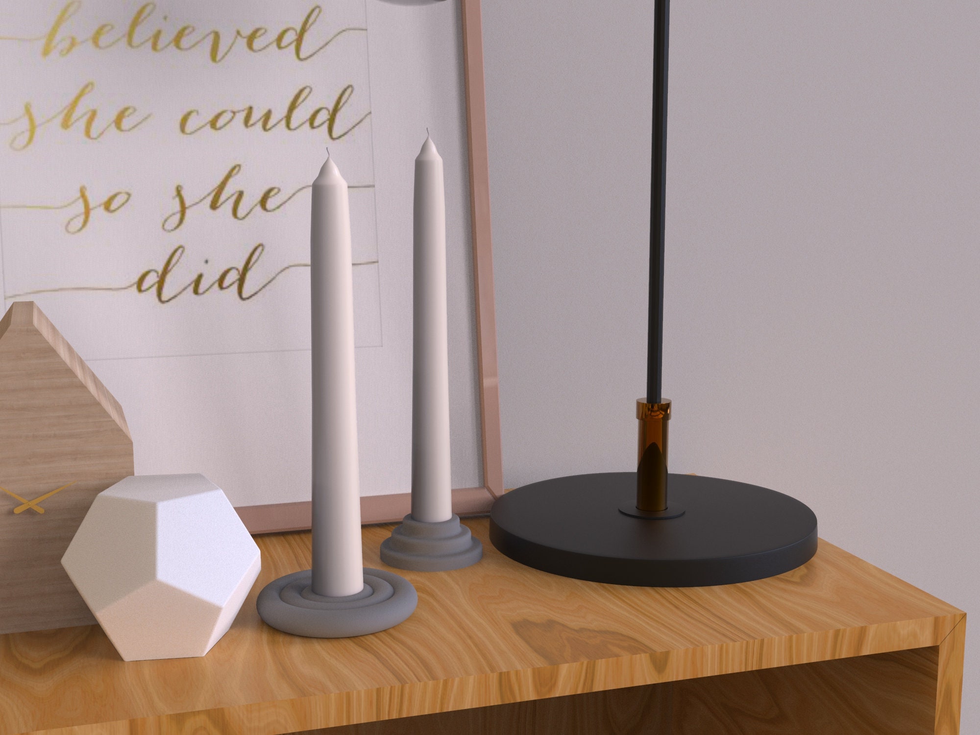 Creative Round Candle Holder Molds Concrete Candlestick Molds Etsy