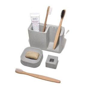 Zahnbürstenhalter Formen Zahnpasta Box Form Seifenhalter Tablett Formen Benutzerdefinierte Silikonform Betonformen