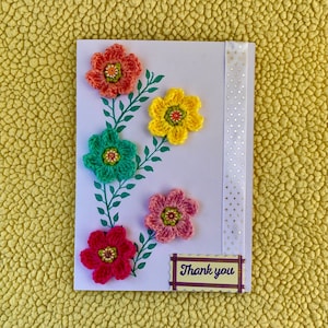 Gehaakte kaarten met dieren, bloemen, kronen, enz., voor verjaardagen/bruiloft/babyshower/elke gelegenheid. Maatwerk is beschikbaar.