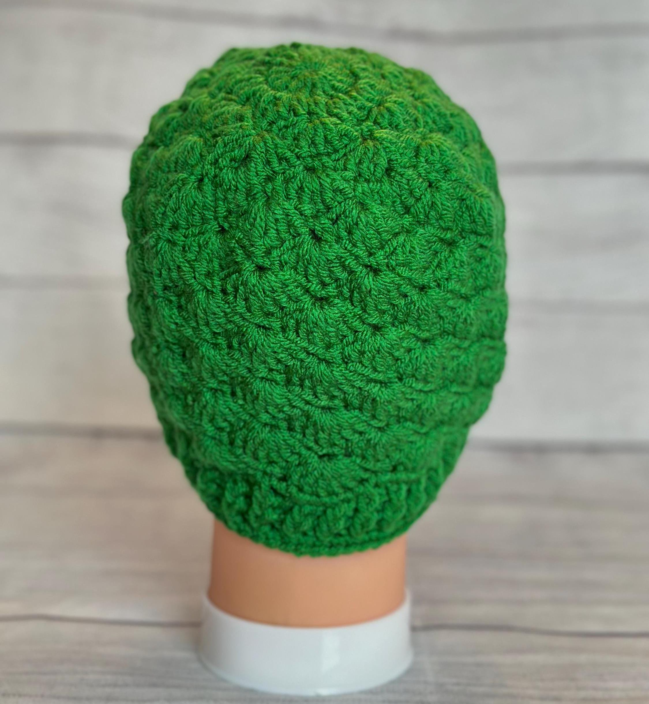 Created by Cyd Olive Green Crochet Beanie Shell Stitch Handmade Women Beanie Hat Bridgman Beanie - Crochet Shell Stitch Hat PATTERN (PDF  main image 3