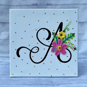 Lettres décoratives au crochet/photos de l'alphabet/ cadre mural pour anniversaires/ mariage/ baby shower/ toutes les occasions. La personnalisation est disponible.