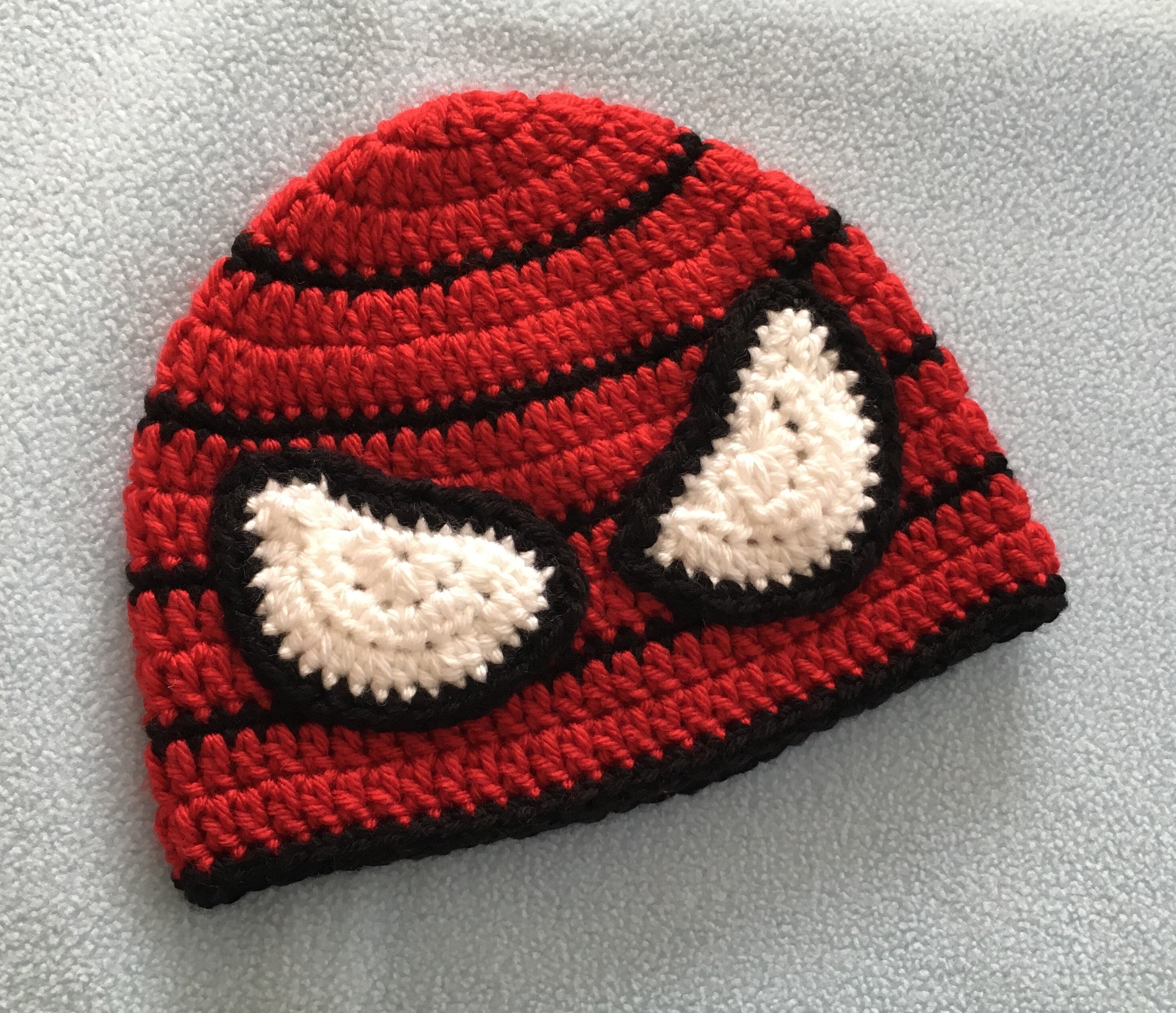 Spiderman Crochet hat/ beanie Spider man Red and black hat Etsy