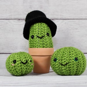 Crochet Cactus Plant with Pot, Handmade Acrylic Yarn Decor