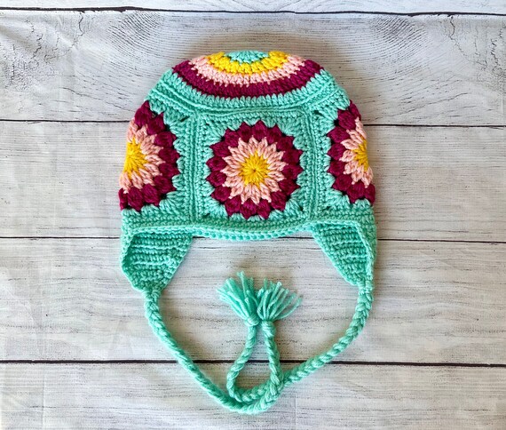Colorful Crochet Flower Beanie Crochet Flower Beanie main image 4