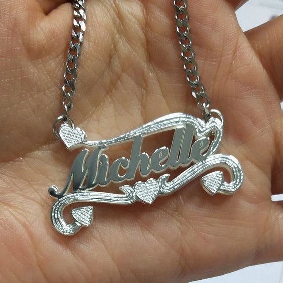 3D Personalized Double Name Necklace, Fashion Girl Custom Name