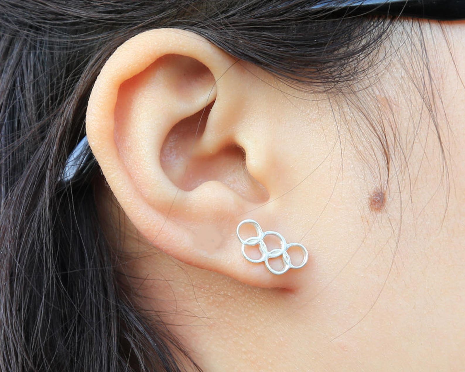 925 Sterling Silver Olympics Earrings Stud Earring Set 5 Etsy