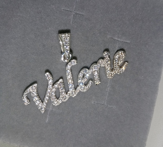 Name Necklace Full Stones Paved CZ 