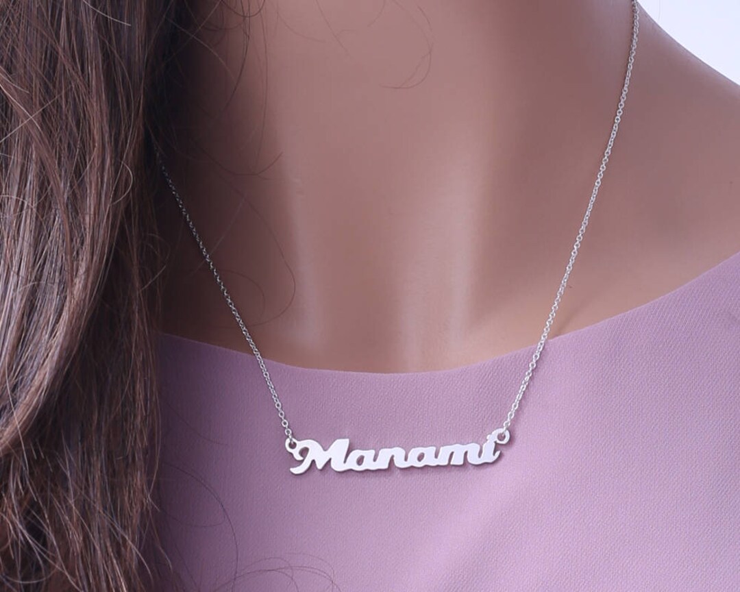 925 Sterling Silver Name Necklace Custom Name Pendent Classic 