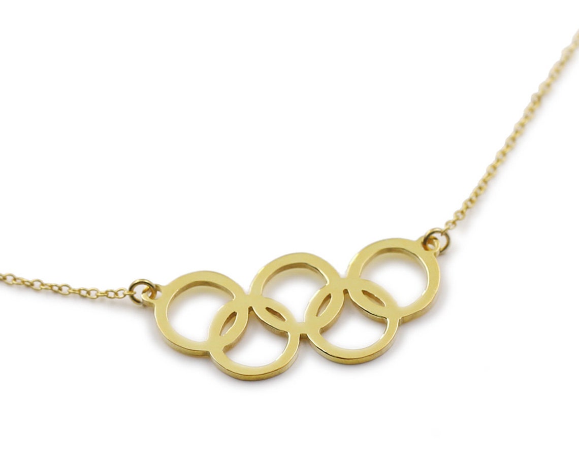 Collier anneau jeux olympiques dor Bijoux Jeux Olympiques de Etsy