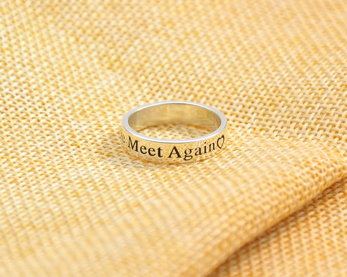 3mm Sterling Band Engrave Words Ring Custom Name Stamp Ring Etsy