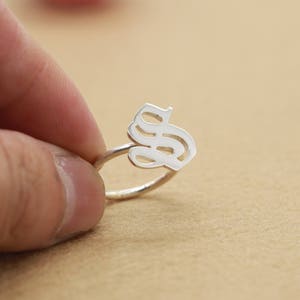 Monogram Ring .men Initial Ring. Silver Monogram Ring