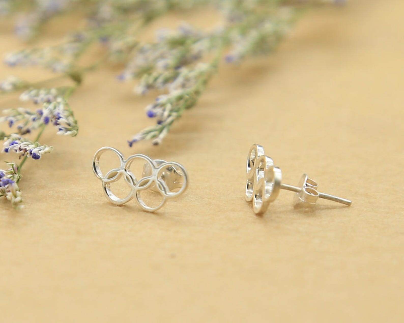 925 Sterling Silver Olympics Earrings Stud Earring Set 5 Etsy