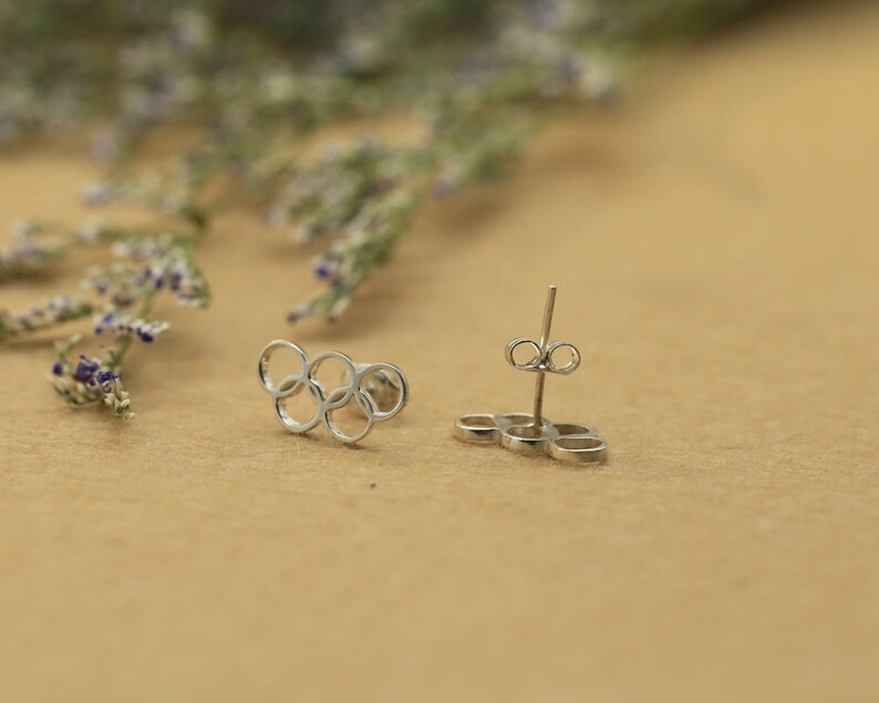 925 Sterling Silver Olympics Earrings Stud Earring Set 5 Etsy