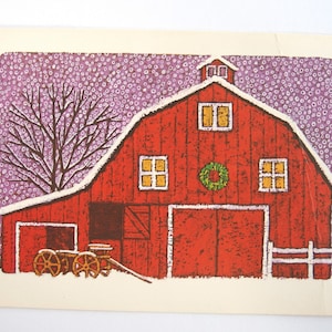 Vintage 1970's Retro Christmas Post Card - Sin usar de Current